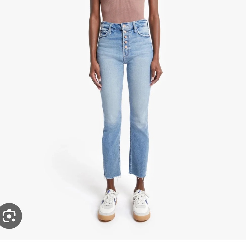 MOTHER Pixie Dazzler Ankle Fray Jeans in Au Revoir